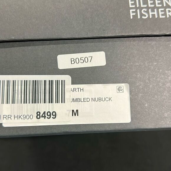 Eileen Fisher Earth Tumbled Nubuck Suede Ankle Booties 7 - Picture 6 of 6